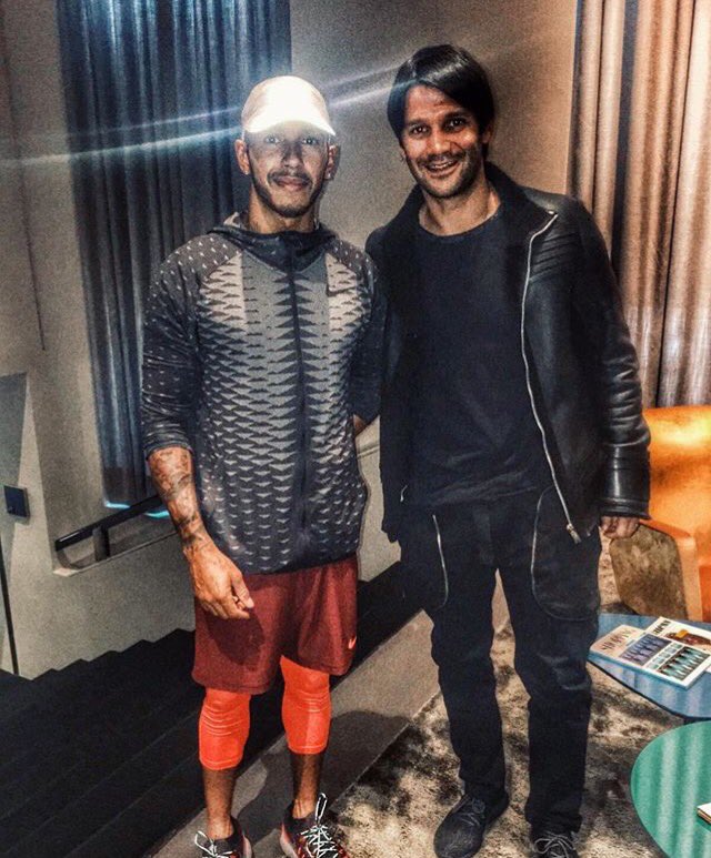Chivu_Official's tweet photo. He was born to race and win @LewisHamilton #yournikecapisshiningtomouch #hahaha #onored #champ https://t.co/jrGQkAu3M6