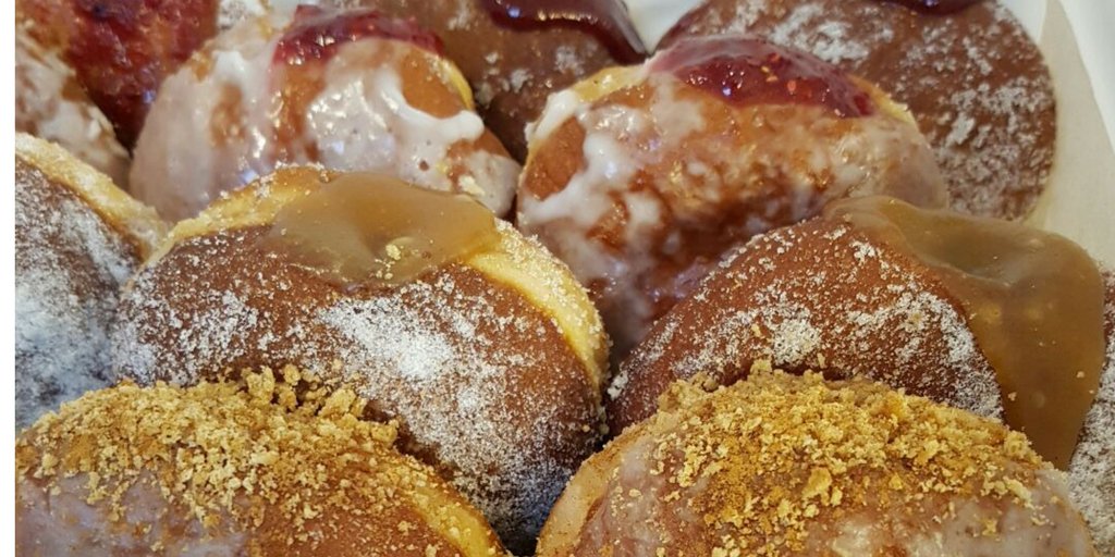 pieminister's tweet photo. Is it #doughnut o'clock yet? Huge thanks to @BigODonutCo for the amazing delivery #Pies #Piewedding #HappyMonday https://t.co/b4alXQTCaA