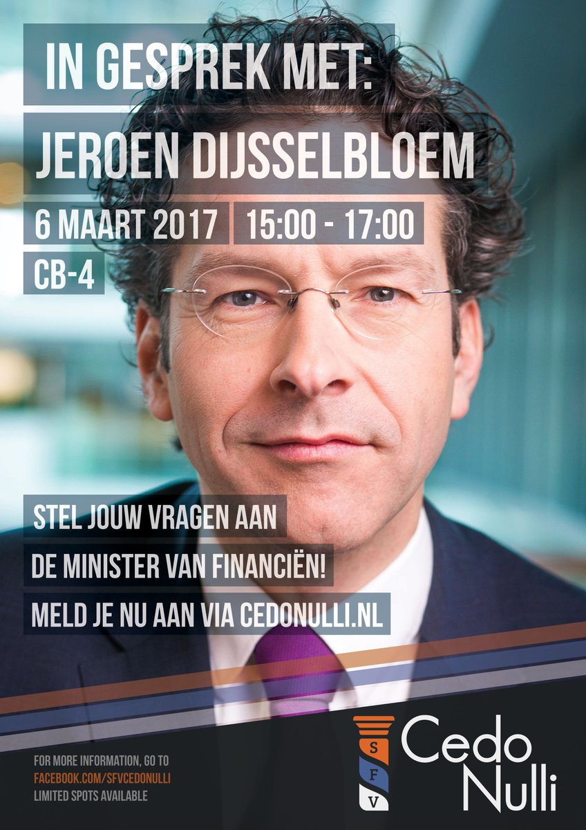 06.03 | studenten <a href="/erasmusuni/">Erasmus University</a> in gesprek met minister <a href="/J_DijsseIbIoem/">Jeroen Dijsselbloem</a>  olv Victor Deconinck  @sfv_cedonulli bit.ly/2lrdfth