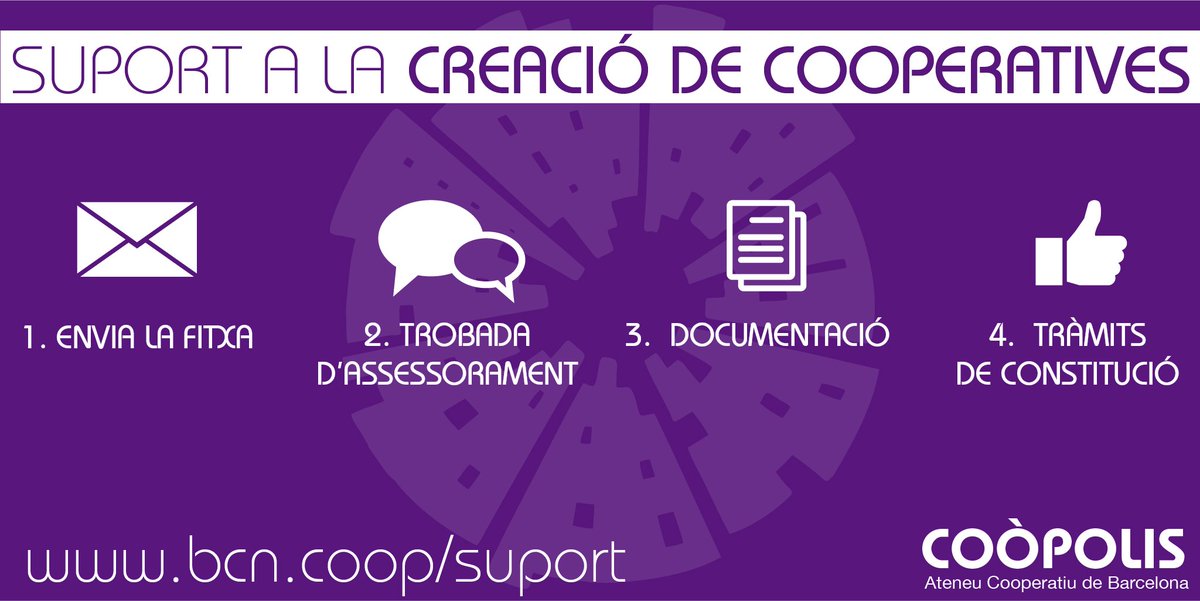 Des de Coòpolis oferim un acompanyament integral tenint en compte totes les dimensions que caracteritzen l'#ESS. bcn.coop/suport/