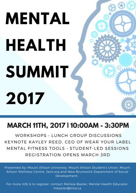 MtAmentalhealth's tweet image. Mental Health Summit - March 11th - 10:00-3:30pm! Registration now open. Keynote - Kayley Reid from Wear Your Label! Student-led sessions!