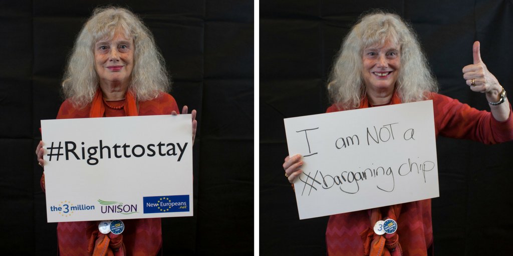 the3million's tweet image. This is Dr @Emmyzen, founder of @therapytraining. She’s not a #BargainingChip! Share your own #BargaingingChip picture to show your support!