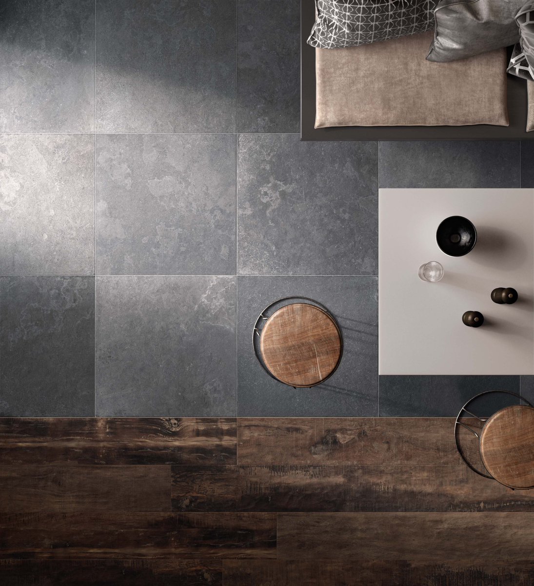 Smart_Tiles's tweet photo. The Winchester dark matched with the Dublin Smoked.... Combining the Stone Style with the Wood Effect.... #Interiors #Design #Flooring #tile https://t.co/AQBsMni2hj