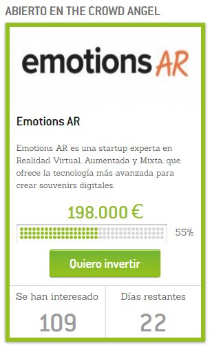 8 inversores ya han invertido 108.000€ en <a href="/emotionsAR/">emotionsAR</a> a través de @TheCrowdAngel ¡No dejes escapar esta oportunidad! buff.ly/2mvJzfi
