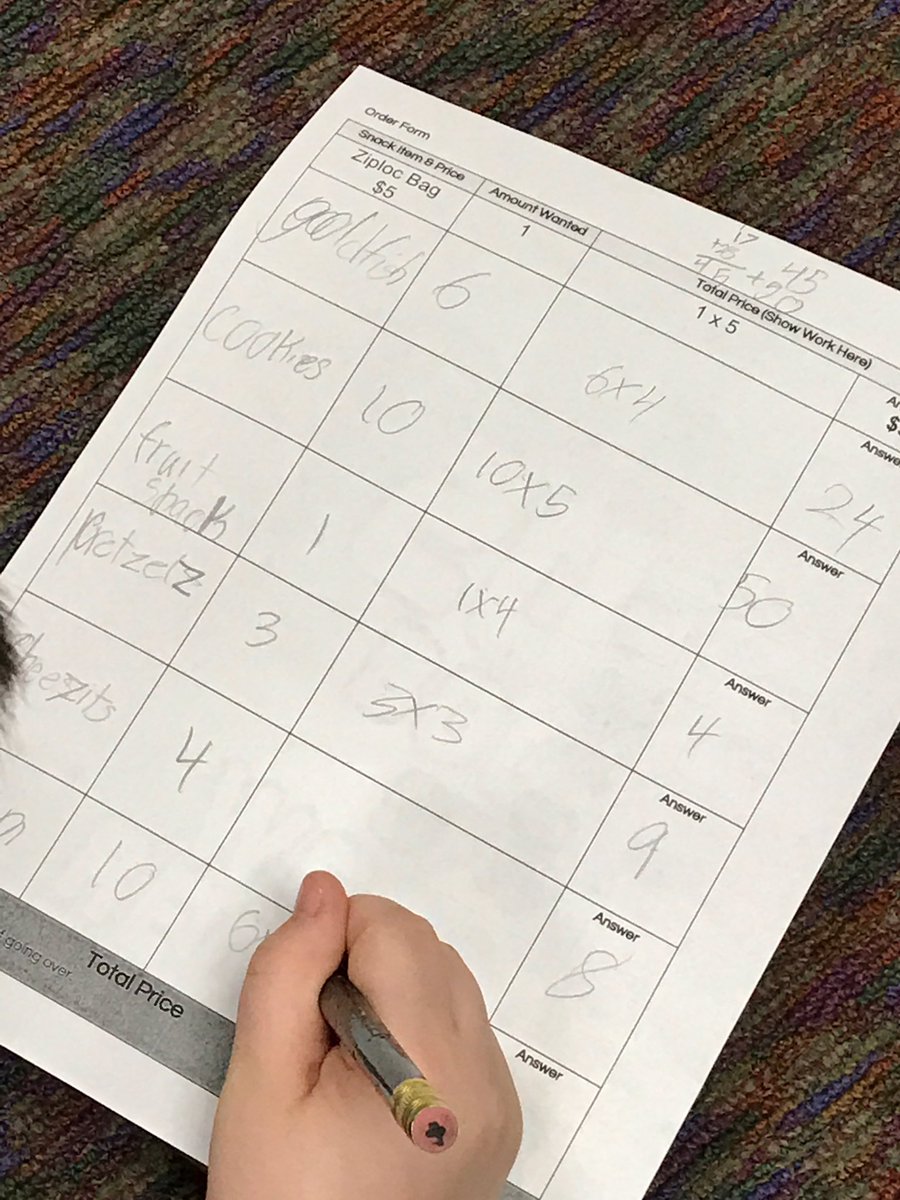 Snack shop in <a href="/MsSchulz2/">Ms. Schulz</a> room.  Math application and even a snack for the week!  #stoutfieldgood #wearewayne