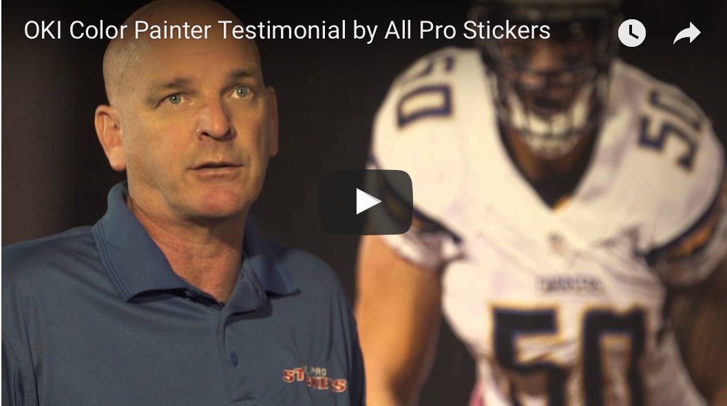 aslawetsky's tweet photo. OKI #ColorPainter Testimonial by All Pro #Stickers https://t.co/yuk2aGwTCw @OKIData https://t.co/e5IiKZsTLQ