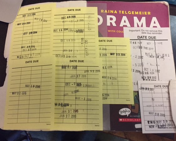 EC_Library's tweet image. Some books really get their money&apos;s read! #popular #checkouts @goraina #LibraryFacts #Librarylife