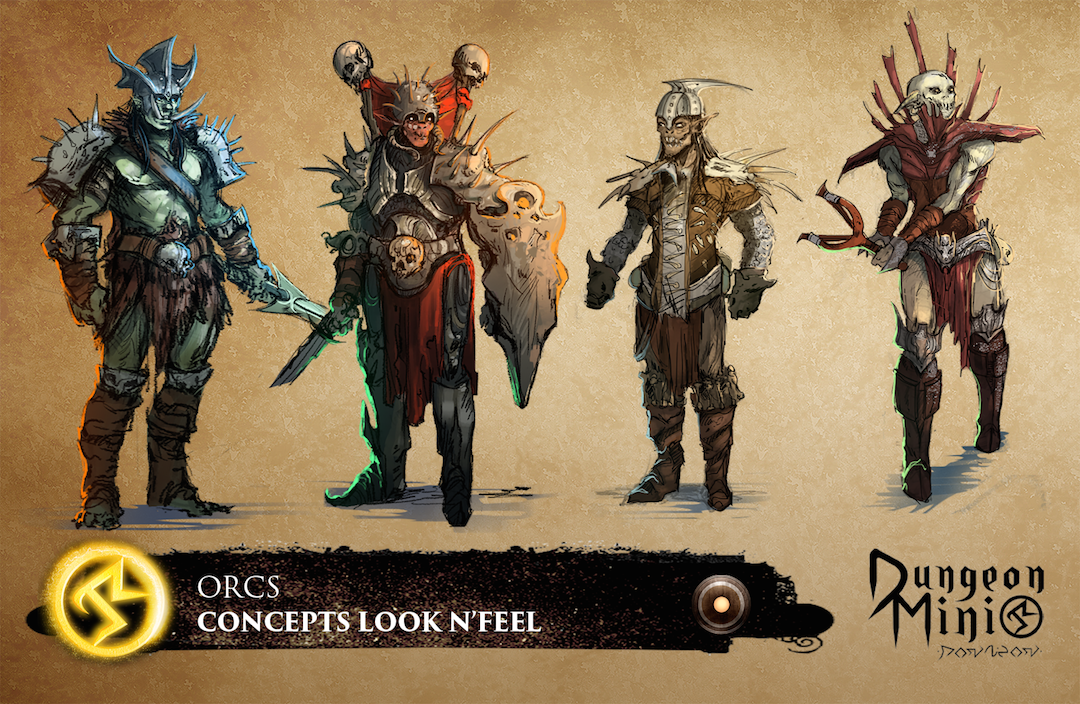 DungeonMini's tweet photo. Things are getting serious. These bad boys look pretty scary! #ConceptArt of #orcs that were part of our stretch goals #DungeonCrawler https://t.co/MQ6rQJvQpB