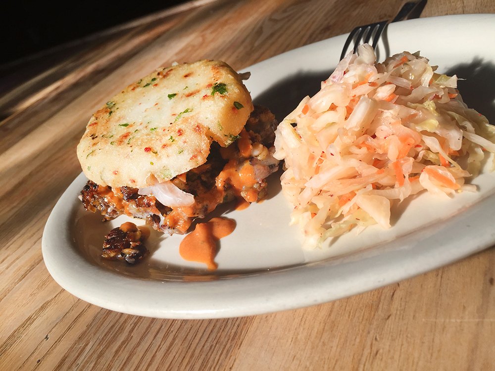 GETaqueria's tweet photo. Have you tried our arepas? Filled w/ cheese, red pickled onion, mojo de ajo, &amp; your choice of protein + housemade curtido! #avleat #avlfood https://t.co/du20vCalrU