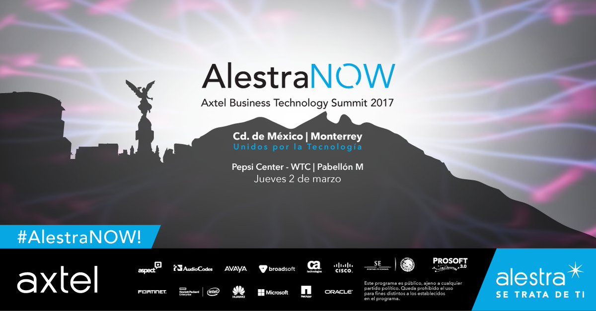Alestra_MX's tweet photo. ¿Listo para el mejor evento tecnológico? Este 2 de marzo vive la experiencia en 2 ciudades simultáneamente. https://t.co/3swzhGJUnb https://t.co/Vhg3CXnSuk