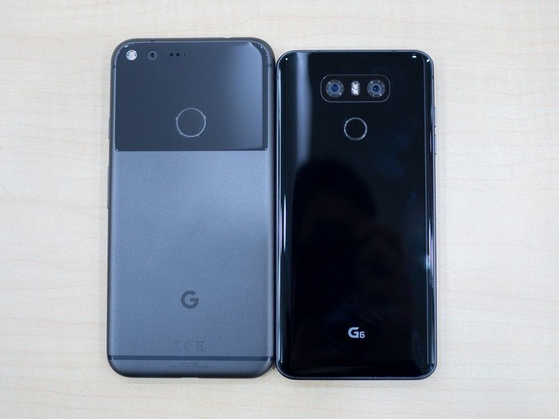androidcentral's tweet image. Battle of the bezels! LG&apos;s new G6 fits more screen in less body than the Pixel XL. @andrewmartonik has the details: androidcentral.com/lg-g6-vs-pixel…