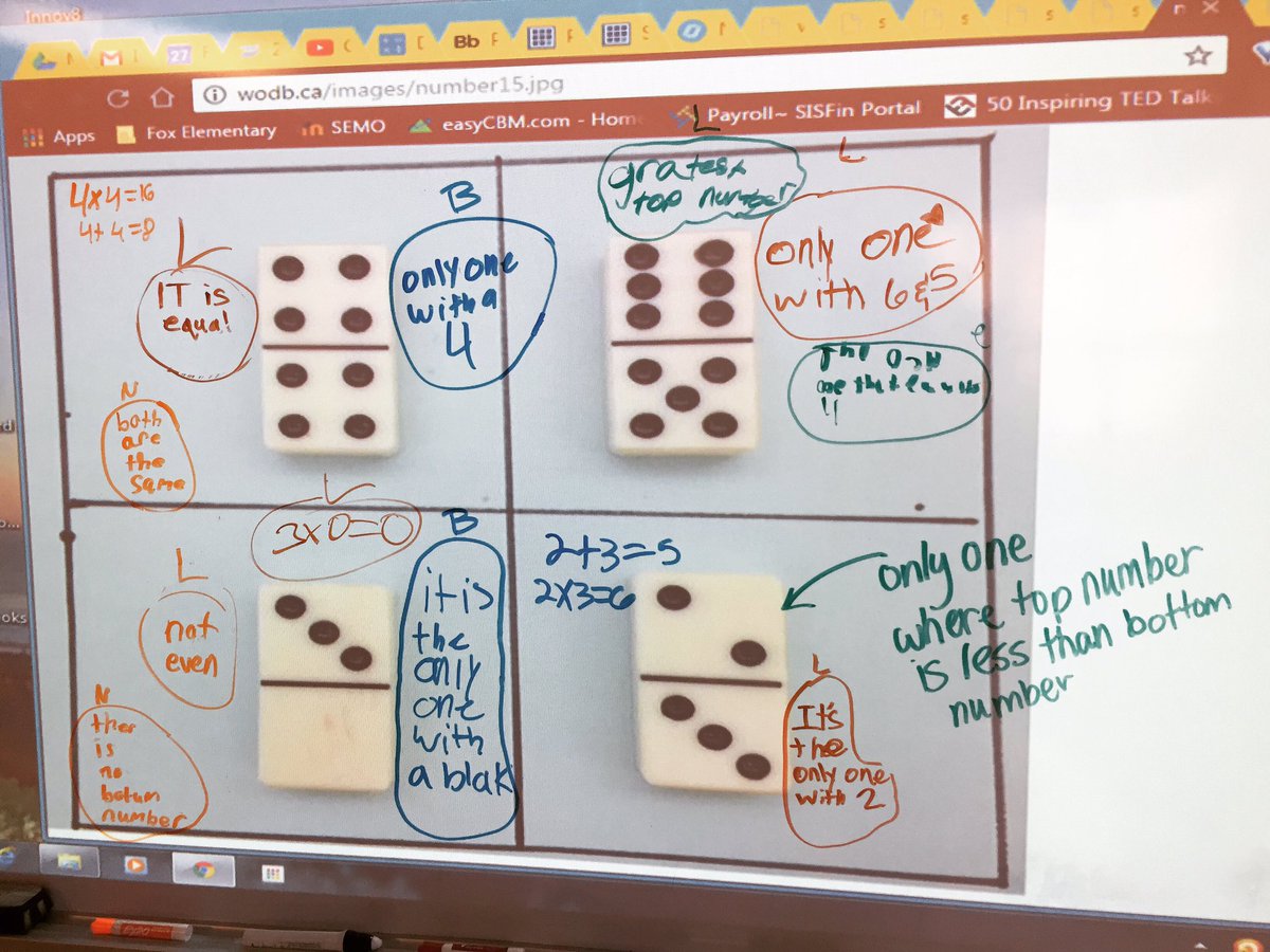 MissMath_Teach's tweet photo. Interesting conversations today finding which one doesn't belong #WODB @WODBMath @FoxElementary https://t.co/DWqmCUHGbC