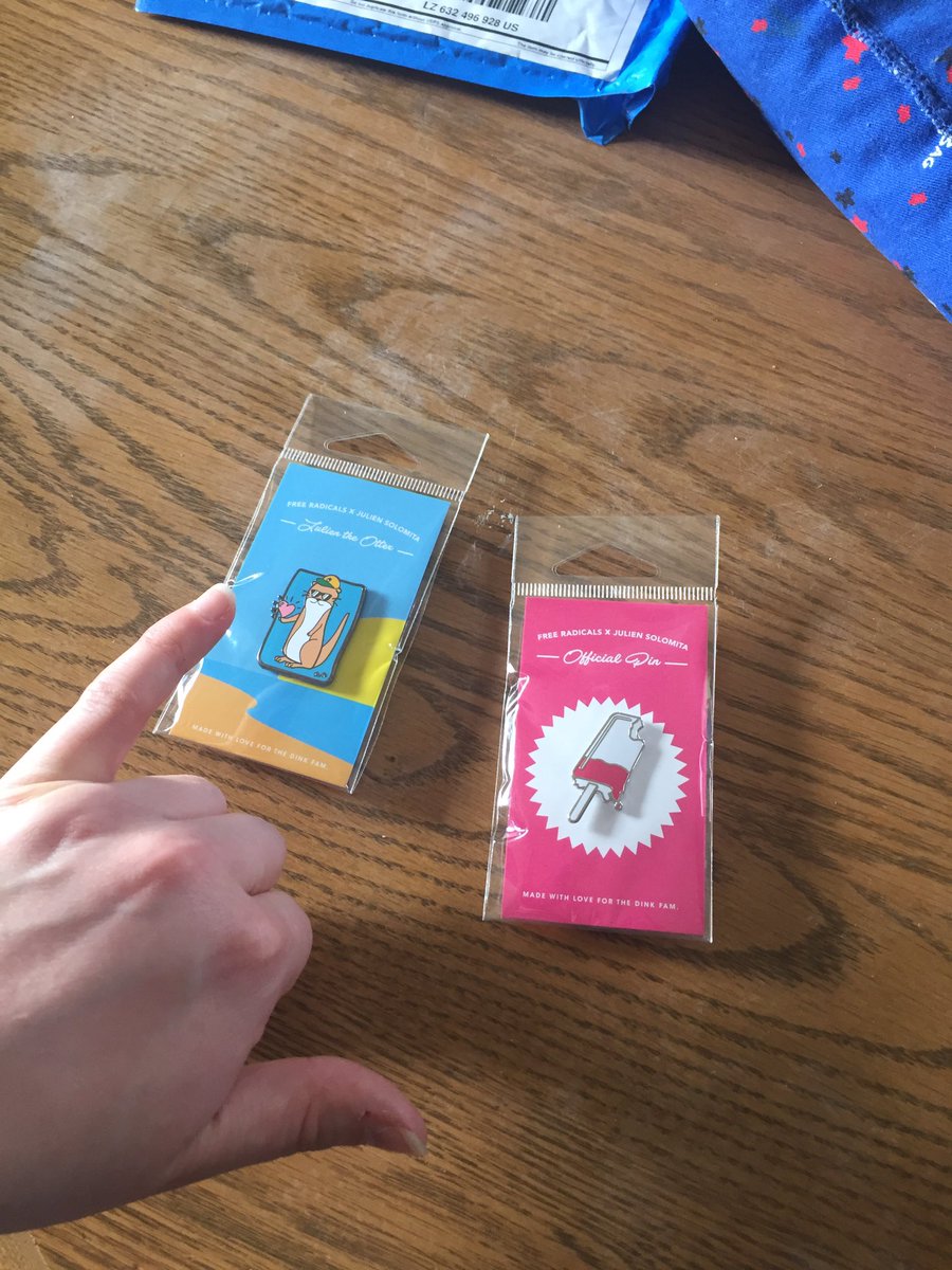 Jazzed to see these in the mail today 😍 <a href="/JulienSolomita/">Not Julien</a> #dinkfam