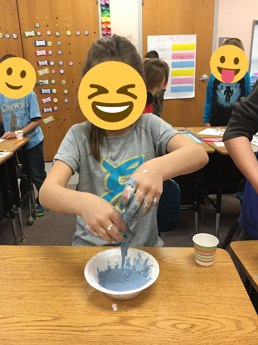 MsFreiberger's tweet photo. No better way to kick off Dr. Seuss week than making #oobleck! #drSeussweek #messymonday https://t.co/KGxeCHxOkh