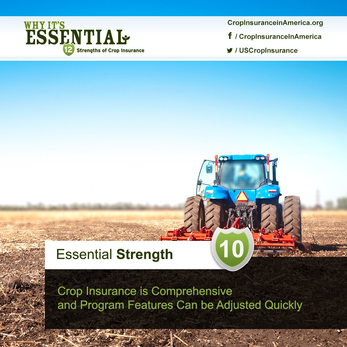 UScropinsurance's tweet photo. #Cropinsurance can be adjusted to changing needs of #farmers, w/out going through long legislative process. #12Essentials https://t.co/z0UllSlBei