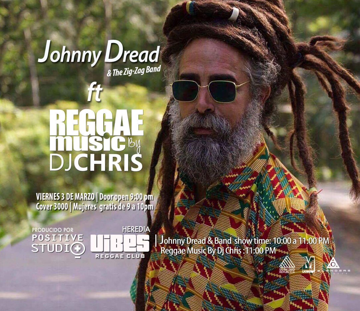 DJChris_cr's tweet photo. 3.3.17
@DJChris_cr Ft #JohnnyDread #VibeReggaeClub #Heredia #ReggaeMusic @latinmov @BlendersEyewear @PositiveStudio3 @SurfingRepublic https://t.co/jlF3Thcf4g