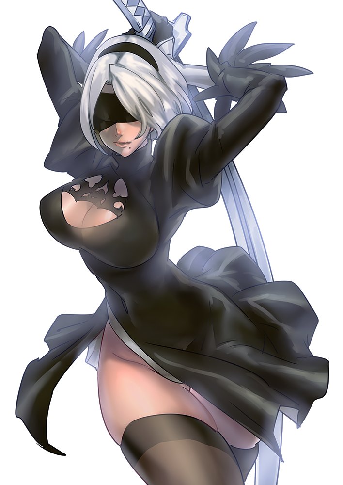 ヨルハ二号B型 「描いたまま放置されてたニーアの2Bちゃんが発掘された。 」|道玄坂いとり6.3のイラスト