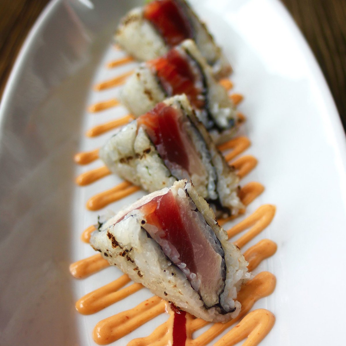 TenPrime's tweet photo. Try one of signature #sushi rolls like the #SushiSandwich for 1/2 off every Mon-Fri from 3-6pm at #10Prime https://t.co/tGTFS58lNc