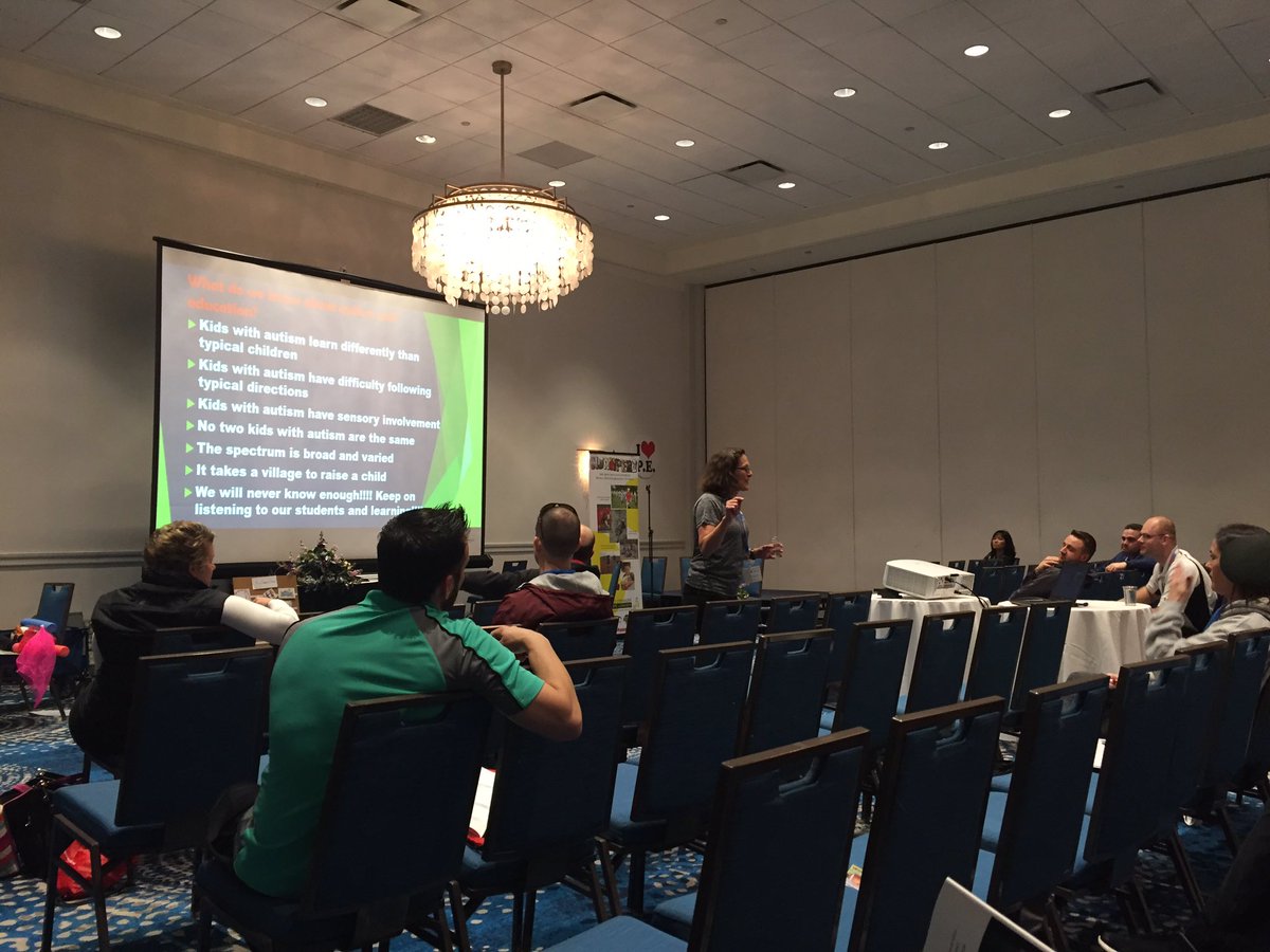 Tracy Sharlow giving us all the resources we can ask for to find success for students with autism at #NJAHPERD17