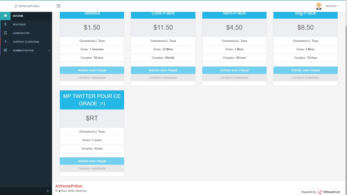 AltVenteFR's tweet image. Pour avoir le grade  "MP TWITTER POUR CE GRADE ;=)" gratuit venez me MP:
Places limités!