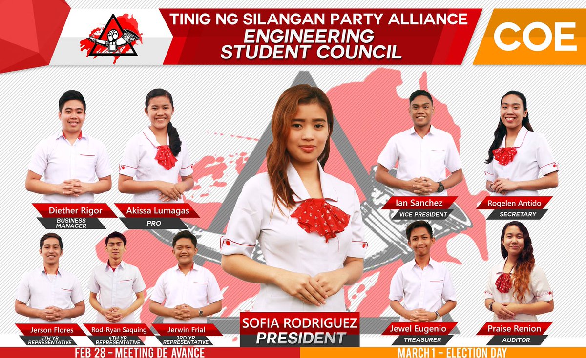 UEastWarriors's tweet photo. ENSC under Tinig ng Silangan Party Alliance.
#UE #UESC #TNSPA #PUSO #PusoPaRin #BombaUE #MarkangMandirigma #UECal #RedandWhite https://t.co/6pVbXFI9uk