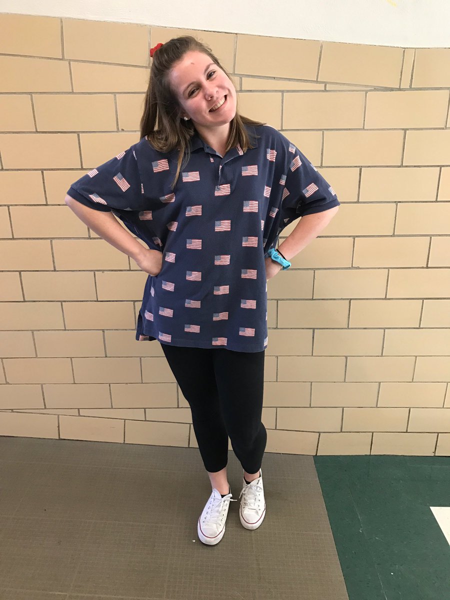 LHSspiritcourt's tweet photo. God bless America and god bless @meggmartt in her dad's flag shirt🇺🇸 Vote for ya girl https://t.co/7WbtW73BOD