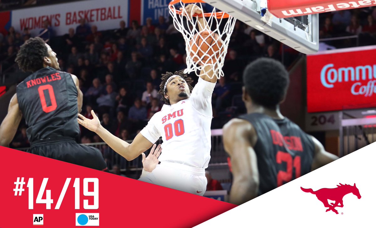SMU climbs to No. 14 in the <a href="/AP_Top25/">AP Top 25</a> (apne.ws/2l0Oi8h) &amp; to No. 19 in the <a href="/USATODAYsports/">USA TODAY Sports</a> Coaches Poll (usat.ly/2l0OoNi)