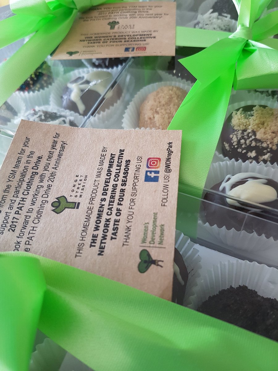 ClaireMcWatt's tweet photo. Chocolates handmade by the amazing #newcomerwomen at @YSM_TO's Women's Development Network in #RegentPark! Place your order now to support! https://t.co/ZFTZYoL6F3
