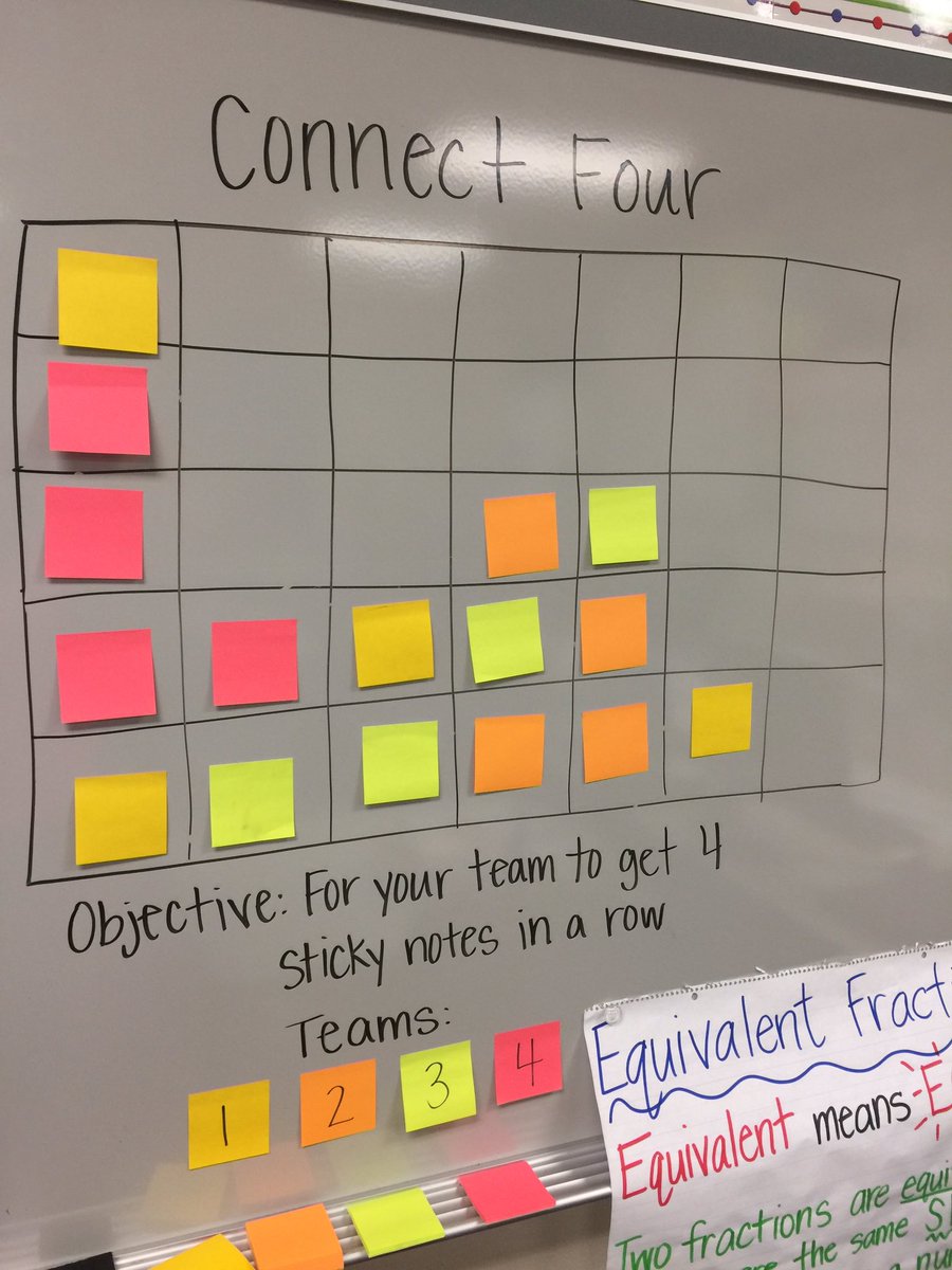 Jhughey7's tweet photo. Playing Connect Four to review for our Math test! #fractionsarefun #connect4 #THEdodddinos https://t.co/CIPlKJFLzc