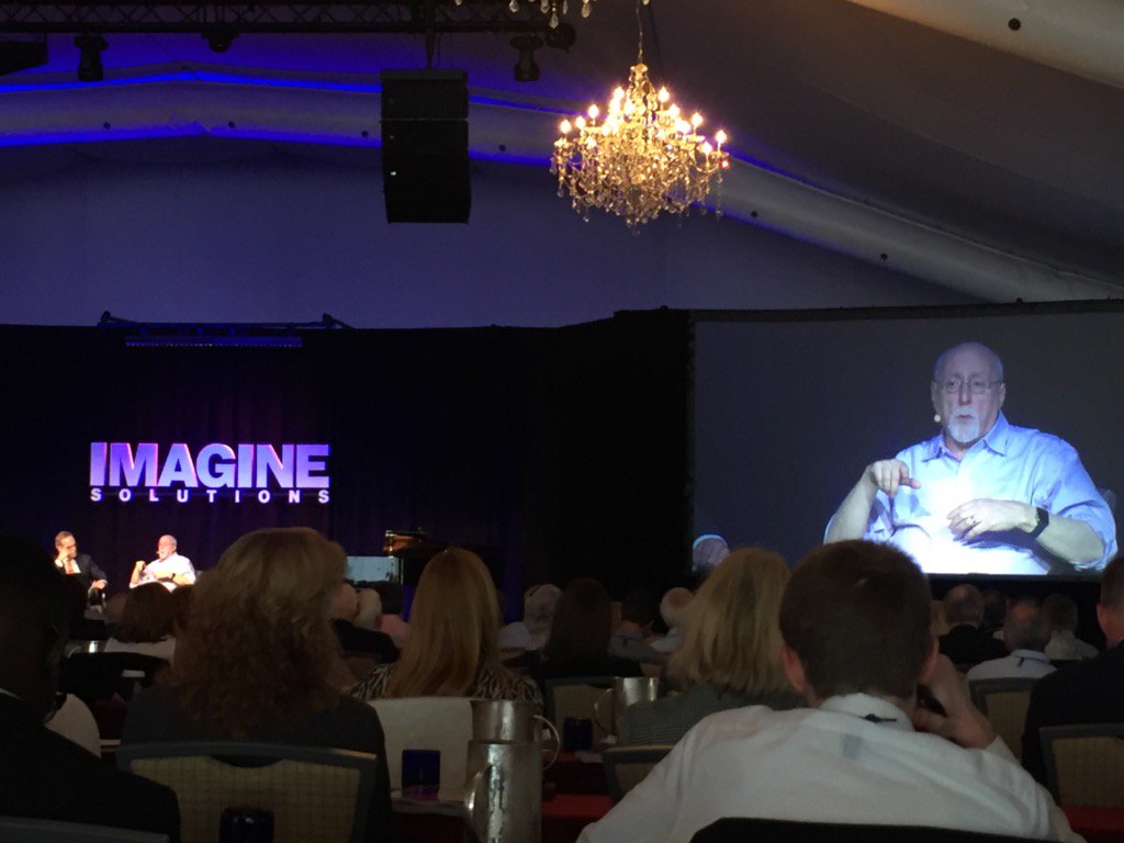 jigsha's tweet photo. .@waltmossberg explains 2-factor authentication to #ImagineSolutions crowd. Don't check bank info on public wifi! https://t.co/CnmL553RDQ
