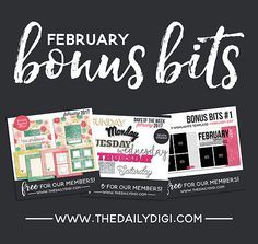 FEBRUARY BONUS BITS ift.tt/2mDEvoA