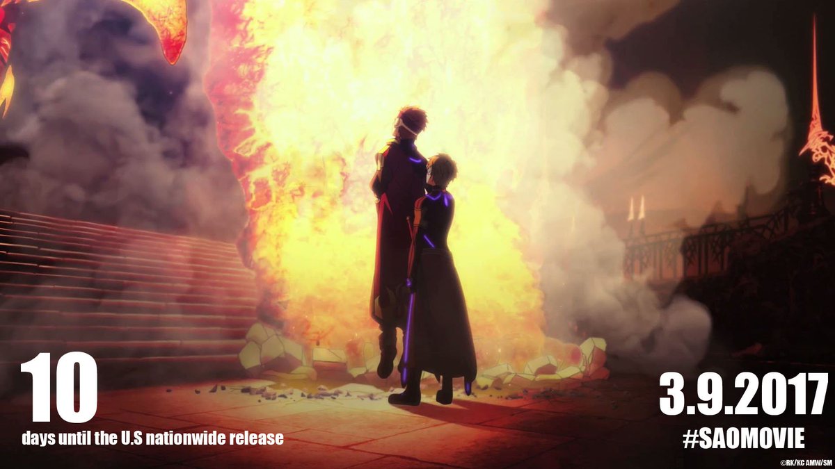 aniplexUSA's tweet photo. Only 10 more days until the U.S. nationwide release of SAO The Movie -Ordinal Scale-! Get your tickets today at https://t.co/LJzwivo9BK 🌟 https://t.co/EwK0jOr4JP