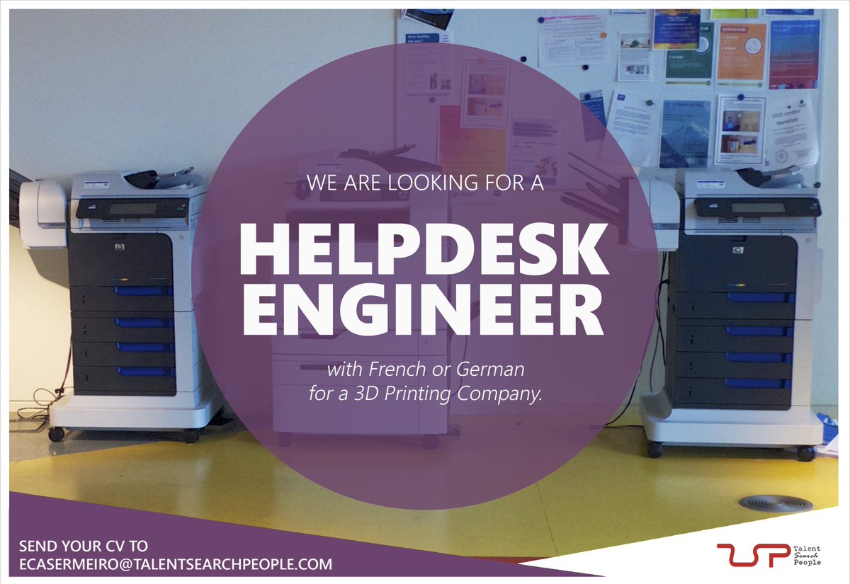 Work_In_Spain's tweet photo. #JobOffer Do you have high level of #French or #German? We are looking for a #HelpdeskEngineer https://t.co/20oGgYt779 https://t.co/fvGk2embTk