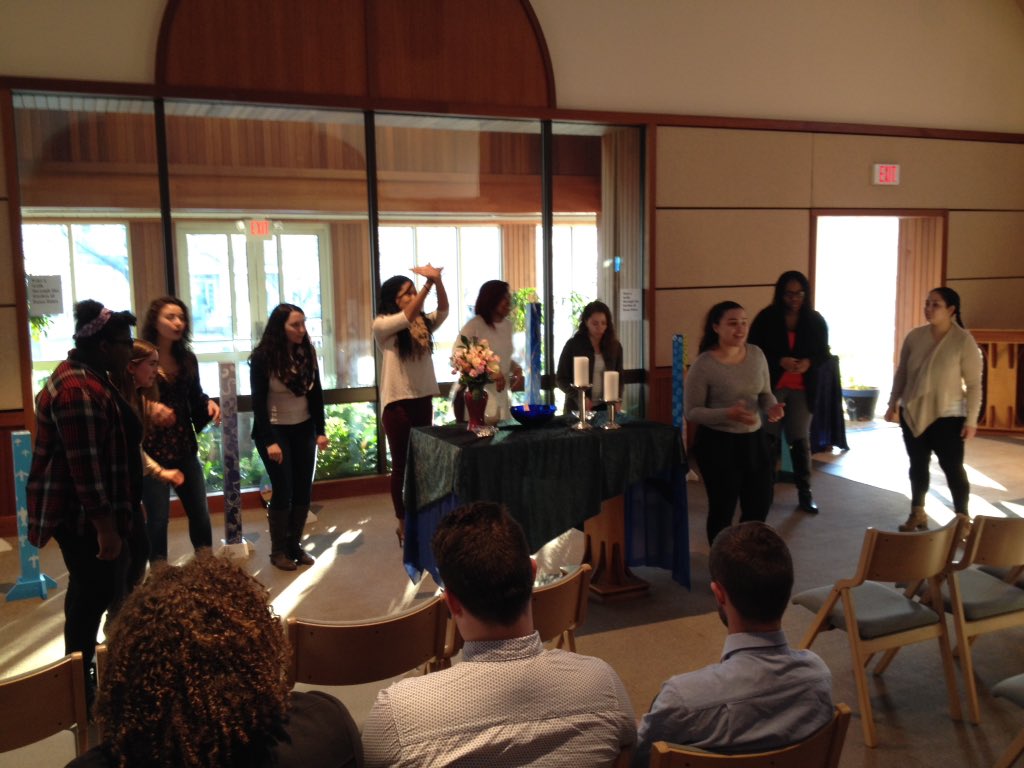 CollegeofStRose's tweet photo. .@GNDSaintRose serenades at the Hubbard #Interfaith Sanctuary 20th anniversary. Join  in til 6pm. #StRose https://t.co/Yt7rjDD5NS