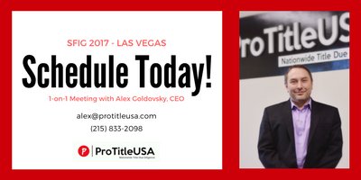 ProtitleUSA's tweet photo. At the #SFIGVegas conference? Connect with #ProtitleUSA today! #TitleSearch #DueDiligence https://t.co/S8DNLDVtaL