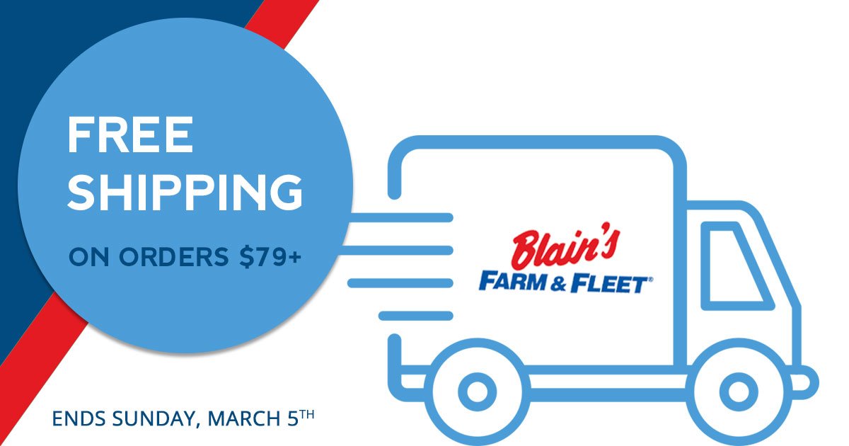 FarmandFleet's tweet image. Don’t miss out! Get #freeshipping on orders over $79, now through March 5th. farmandfleet.com