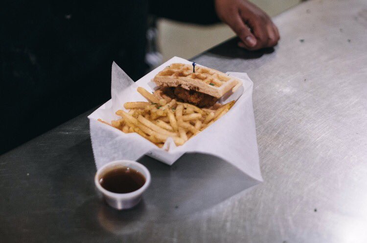 thesupperclubmi's tweet photo. The first chicken and waffle slider combo we ever sold vs a slider from our latest pop up. #VisibleGrowth #feedingtheculture https://t.co/gADsU6NZyR