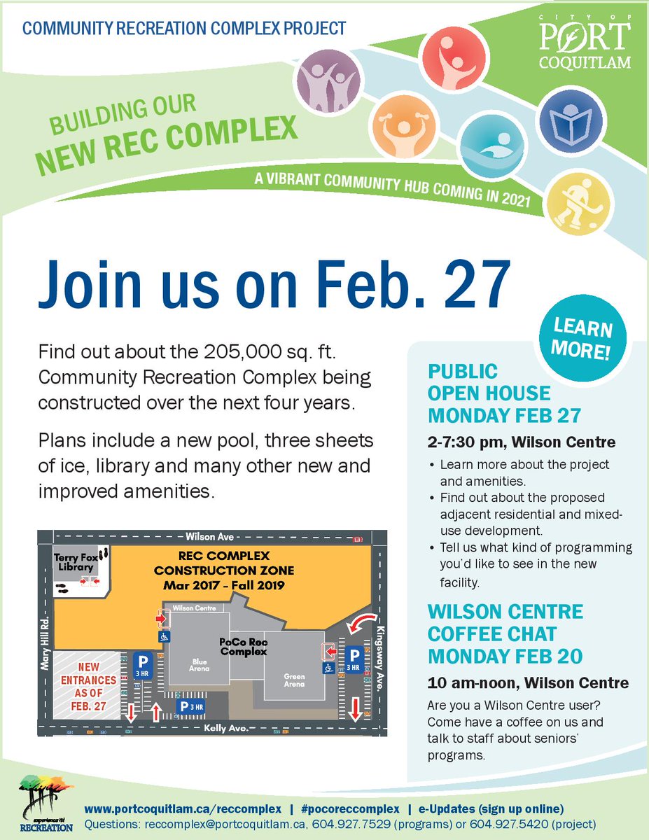 CityofPoCo's tweet photo. Open house 2-7pm tonight at Wilson Centre, chat & share ideas https://t.co/Gy74MFQNgh #pocoreccomplex @PocoBIA @TriCityNews @WhatsOnPoco https://t.co/zAbXajyOJd
