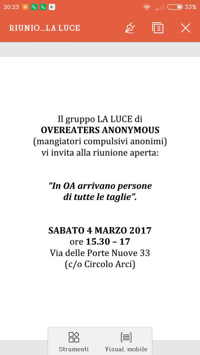 Auto_Aiuto's tweet photo. 4 marzo riunione aperta dei #mangiatori #compulsivi .Tutti posso partecipare.prezioso momento per comprendere il valore dell' #autoaiuto https://t.co/Sg6txKvhqZ