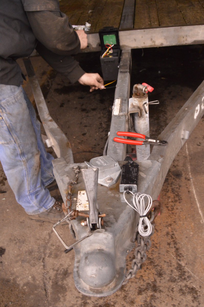 TorkliftCentral's tweet image. Sean is finishing up the wiring for the #trailer! Installed a brand new #brakecontroller and now this trailer is in tip-top shape.