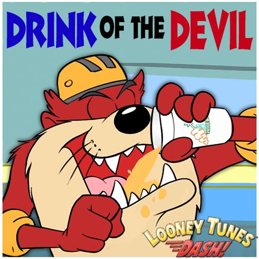 #mondaymotivation 🍾Drink of the DEVIL and the 🍹#DRINK is here‼️ on #LooneyTunesDash💨 zynga.my/LTD #MondayMornings