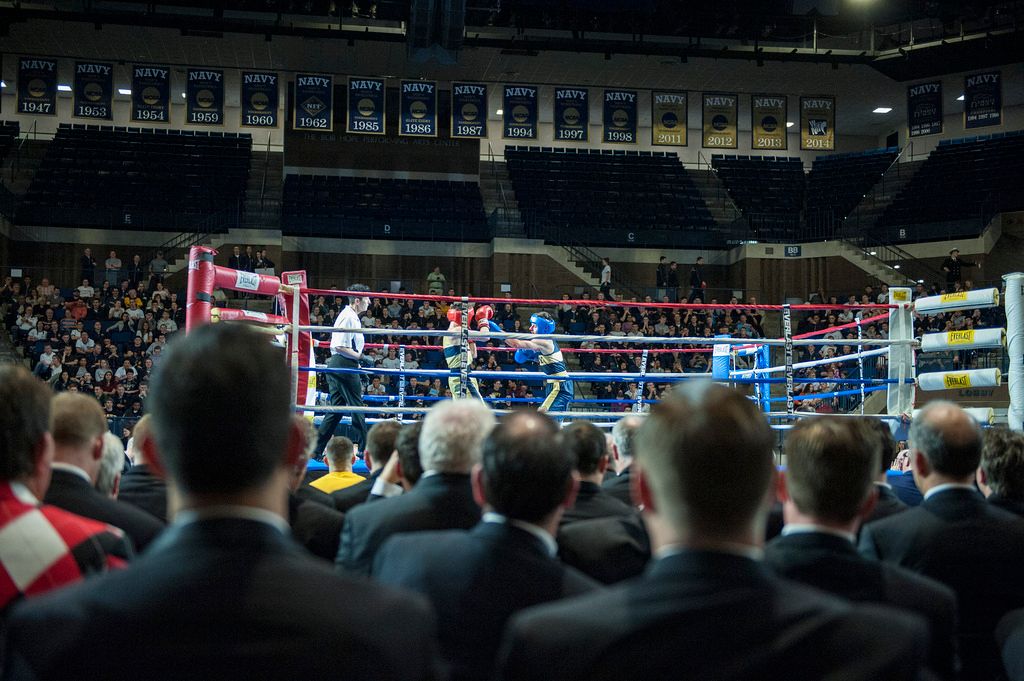 NavalAcademy's tweet photo. Check out our Flickr album full of photos from Friday's Brigade Boxing Finals at https://t.co/8IF7OAkWPG #BrigadeBoxing17 https://t.co/v6pz7CoiRS
