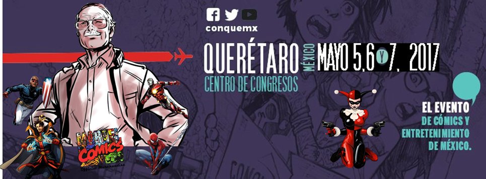 QroTravel's tweet photo. ¡La Conque regresa a México! En mayo lo mejor del cómic y cultura popular viene a Querétaro. No te lo pierdes y asegura tu boleto. 👽🤖⚔️ 👍 https://t.co/JsJmh3DtoJ