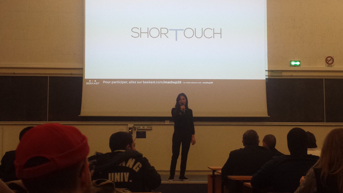 Adri1Joly's tweet photo. "Get introduction to anyone on earth." @shortouch mise dans la #data pour l'avenir de la mise en relation entre personnes #MashUp26 #StartUp https://t.co/lyQMIH22I3