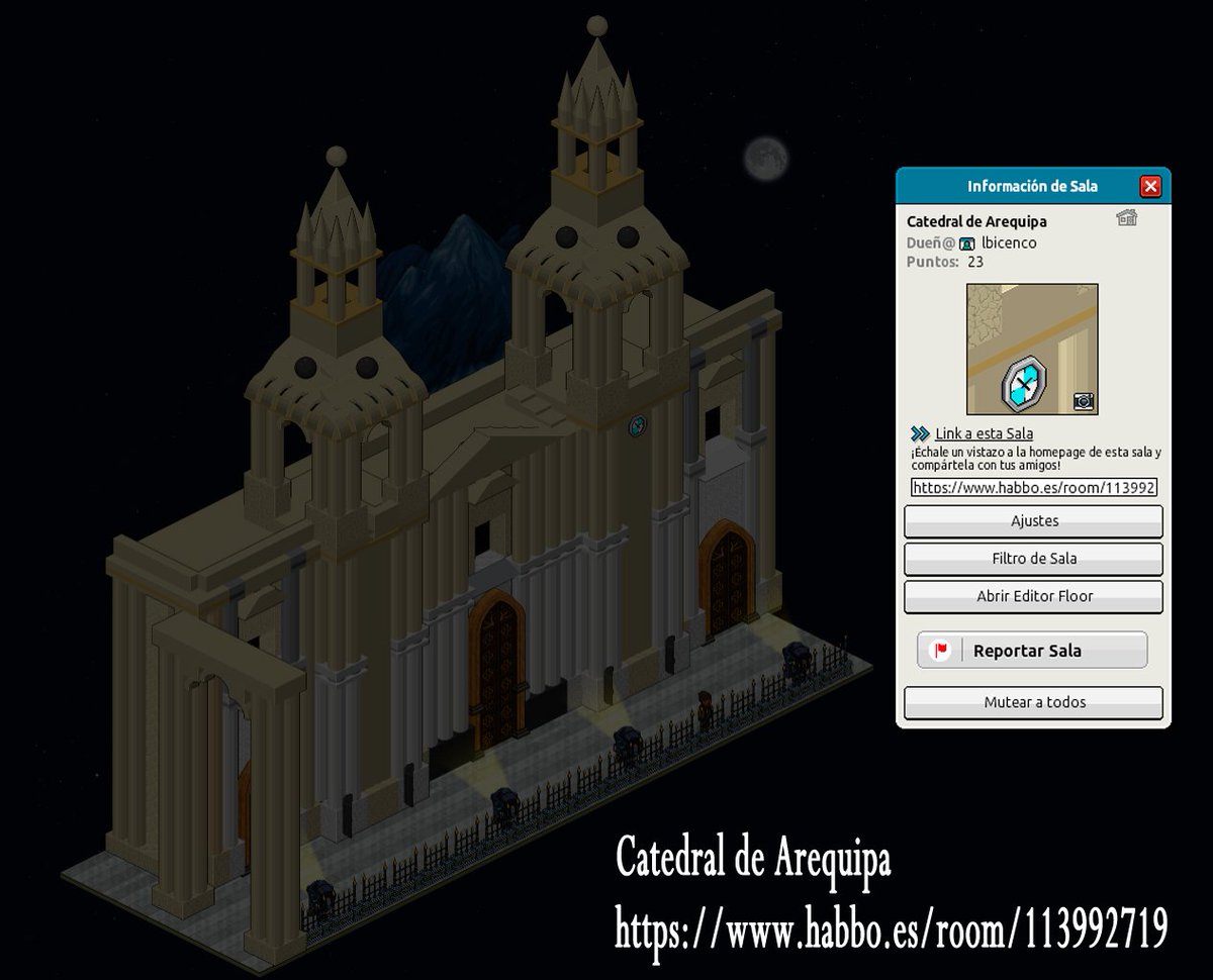 IbizaArtista's tweet photo. Participante: lbicenco
Sala: Catedral de Arequipa
Pais: Peru 🇵🇪
Link: https://t.co/rWElGTmRr8
#BuildersChallengeHB @ESHabbo @R3startHabbo https://t.co/oX8aok2SkO