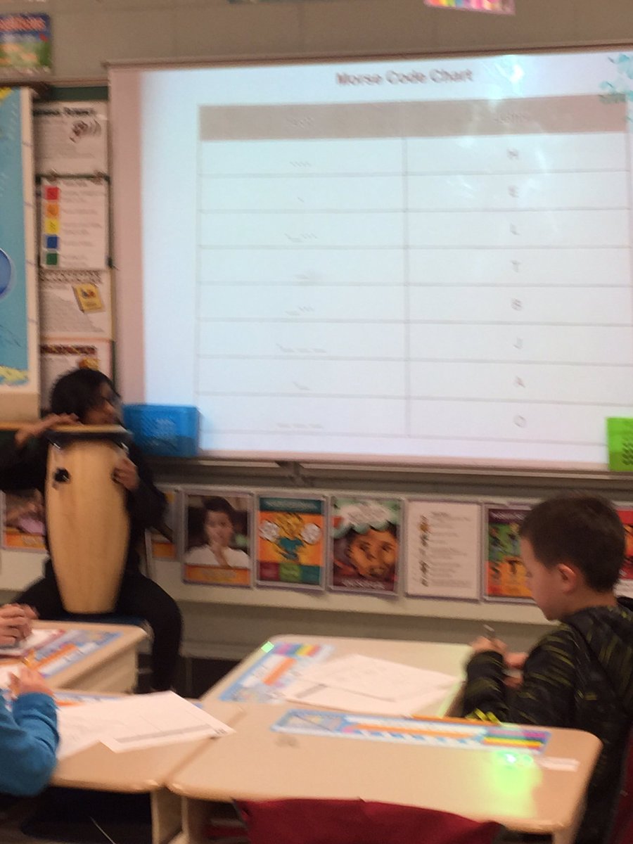 SucheckiMaureen's tweet photo. Cracking codes using Morse Code and an African Drum #iginspires https://t.co/UreC8eiFFu