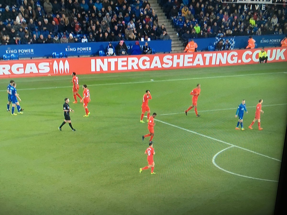 Blimey, the advertising hoardings at Leicester are a bit racy tonight...
