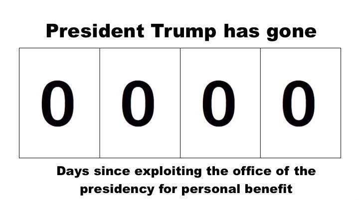 DemocratDignity's tweet image. The Office of the President should not be exploited for personal gain