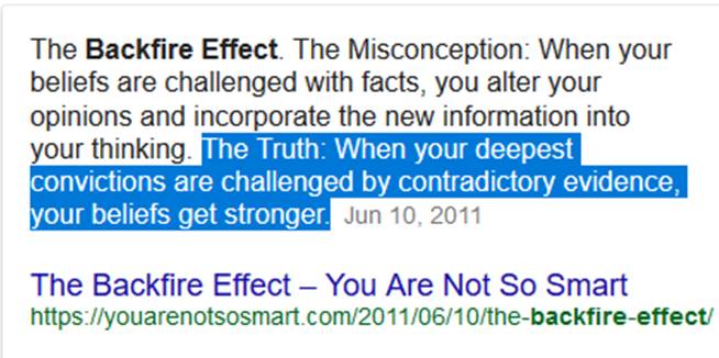 HOOISJG's tweet image. for those #Trump lovers (or anyone) unfamiliar w/the #BackfireEffect #CognitiveBias, here&apos;s a simple explanation.