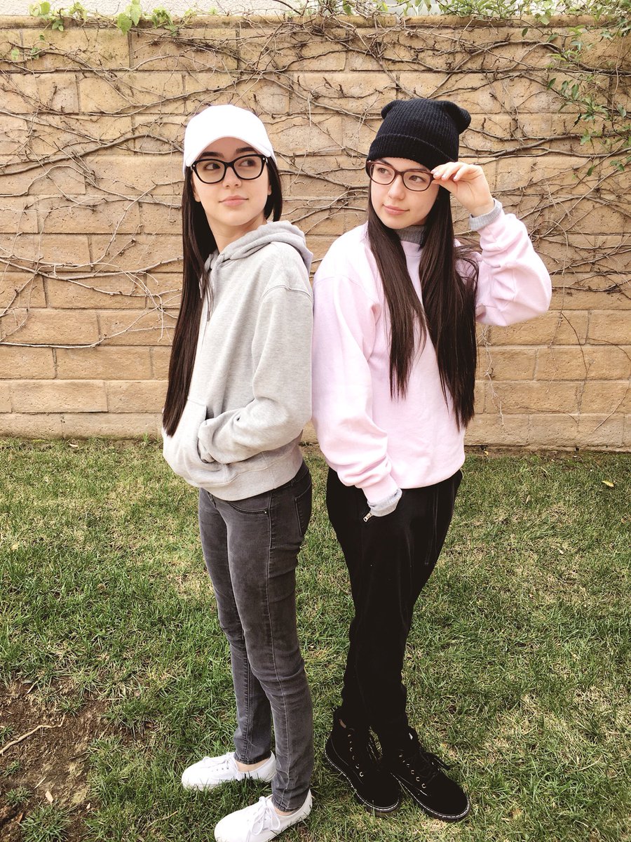 MerrellTwins's tweet image. Trying to look sophisticated in "cold" California weather ☺️